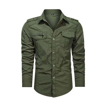 Outwear Military Thin Long Sleeve Shirts