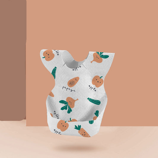 Disposable Baby Bibs with Rice Pocket & Saliva Towel