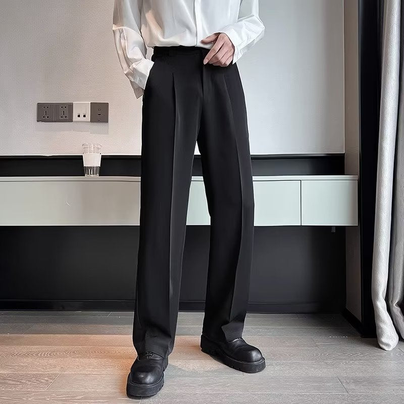 Men's Anti-wrinkle Loose Wide-leg Suit Pants