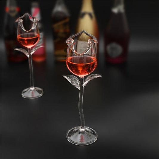 Rose-Shaped 100ml Red Wine Goblet