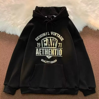 Sweats à capuche à imprimé lettre pour hommes