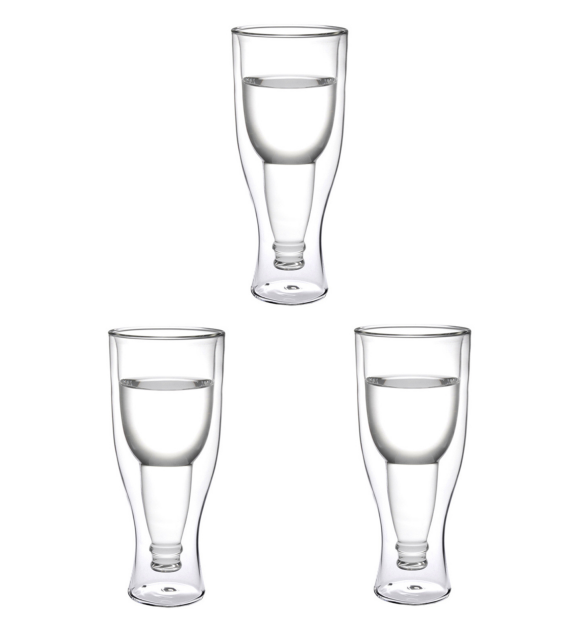 Verre à haute teneur en borosilicate en forme de bière double