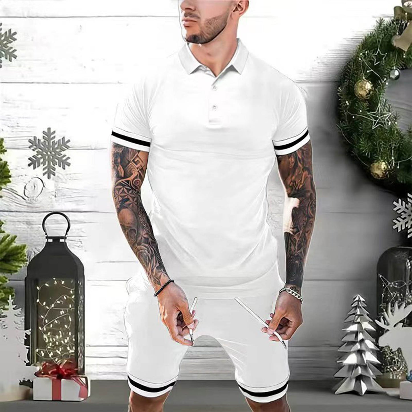 Summer Short Sleeve Men's Tracksuits