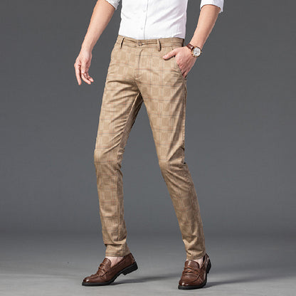 Men's Soft Fabric Mid-waist Business Formal Pants