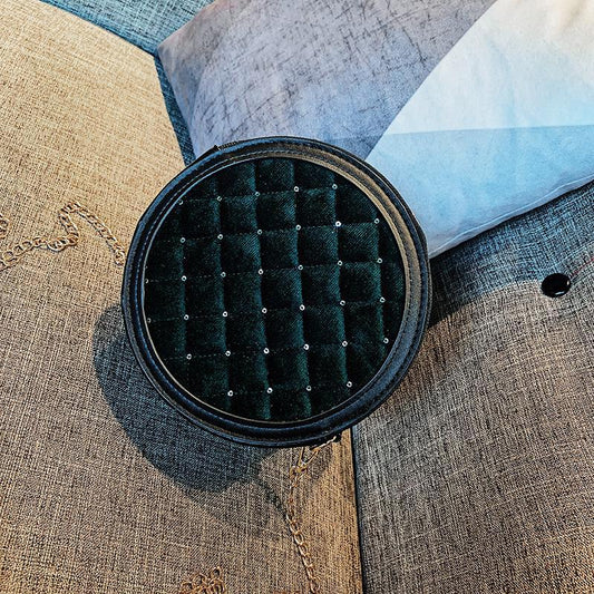 Kleine runde Tasche aus PU-Leder