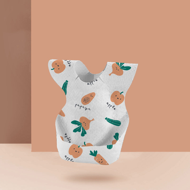 Bavoirs jetables pour bébé avec poche de riz et serviette de salive