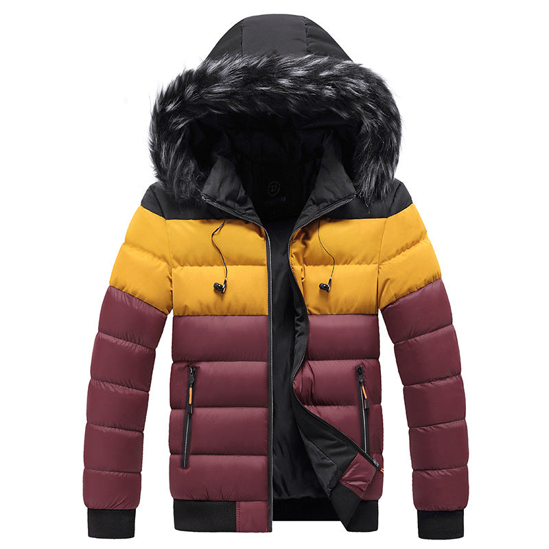 Men's Spliced Down Jacket/Coat