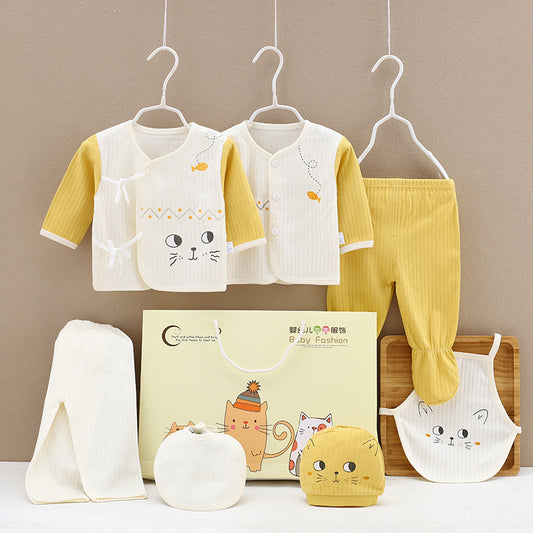 Baumwoll-Geschenkbox-Set für Babykleidung