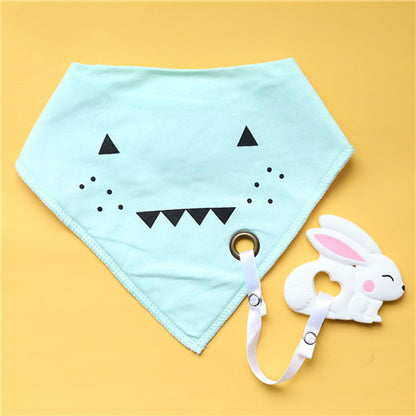 Cotton Bibs Burp Silicone Bib