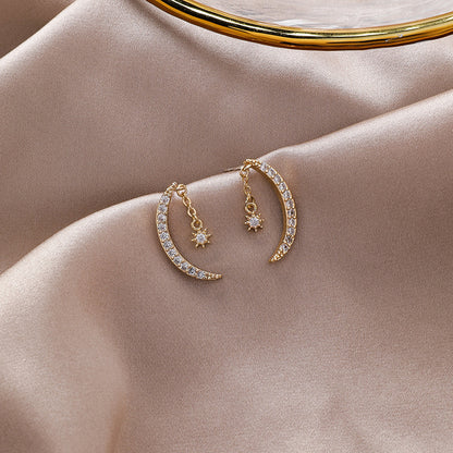 moon earrings silver