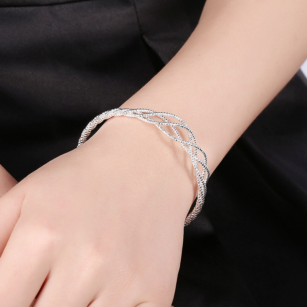 silver women bracelet