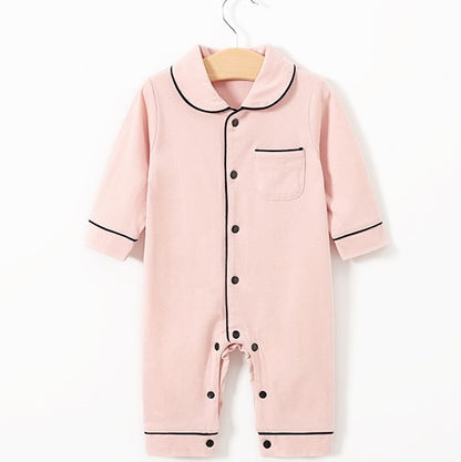 Baby Pajamas Solid Color Onesies Kids Clothes