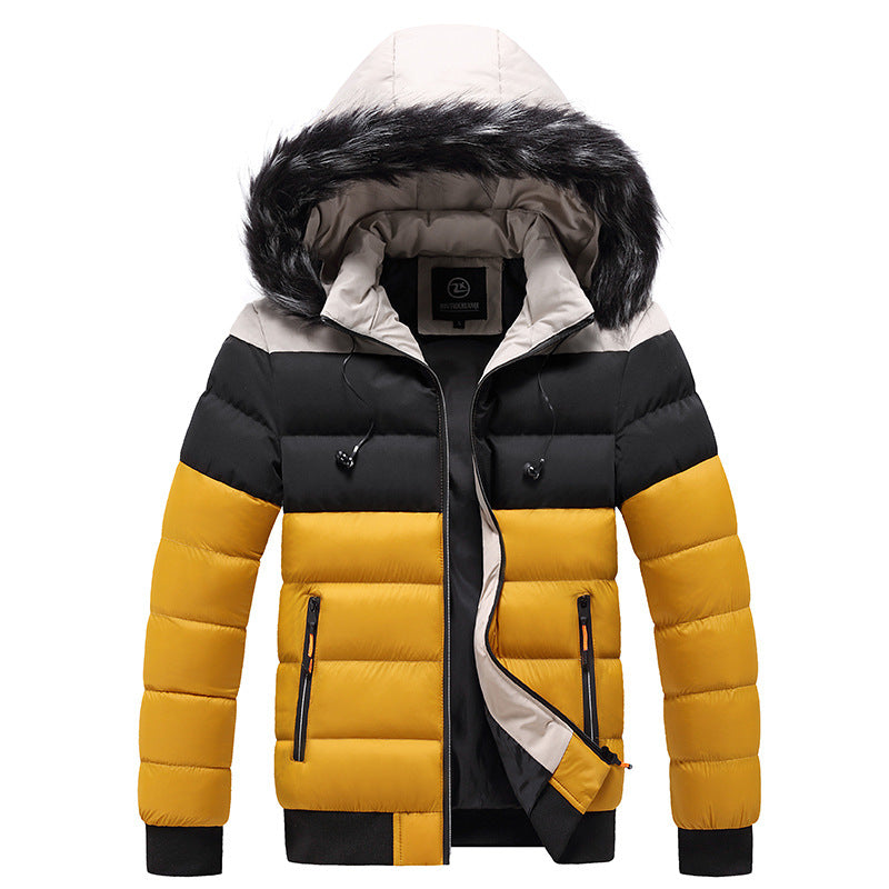 Men's Spliced Down Jacket/Coat