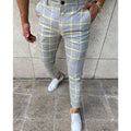 Light Gray Yellow Large Plaid