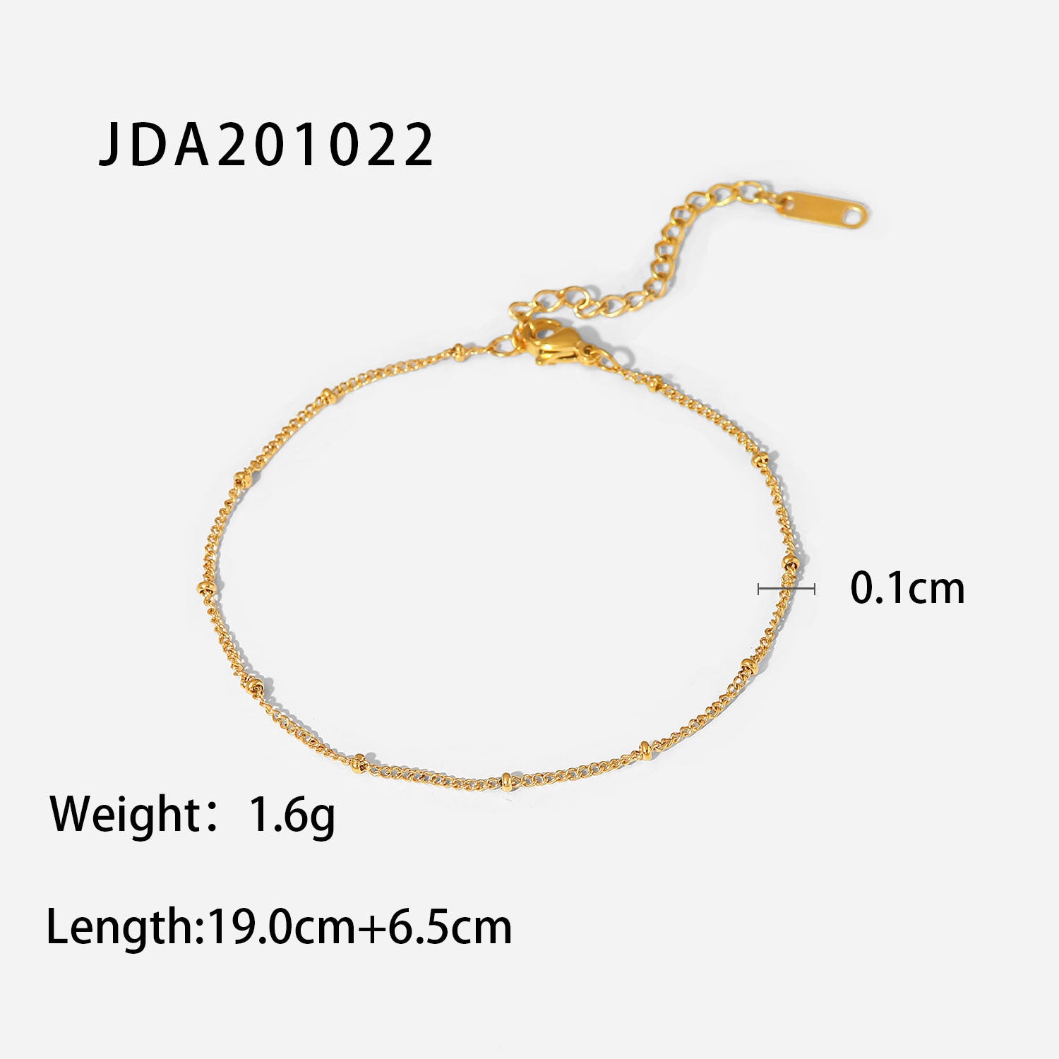 gold ankle bracelet