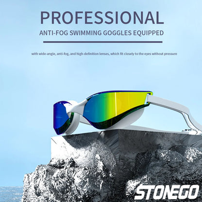 HD Wide-Angle Lens Anti-Fog Swim Goggles