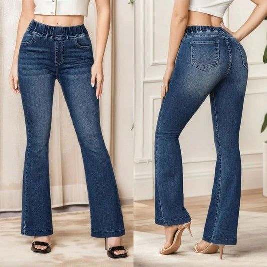 Pantalon coupe bootcut coupe slim très extensible