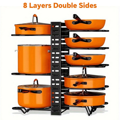 Adjustable Multi-layer Pot Lid Holder Organizer
