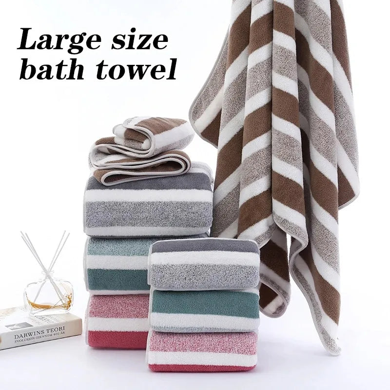 Absorbent Striped Woven Beach Towel