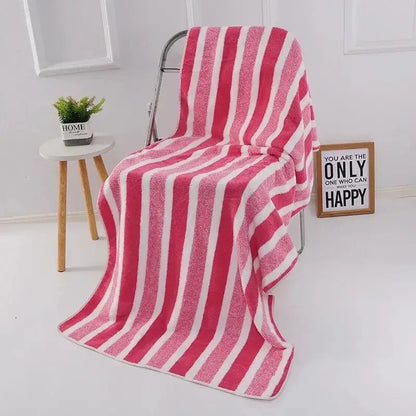 Saugfähiges, gestreiftes, gewebtes Strandtuch 