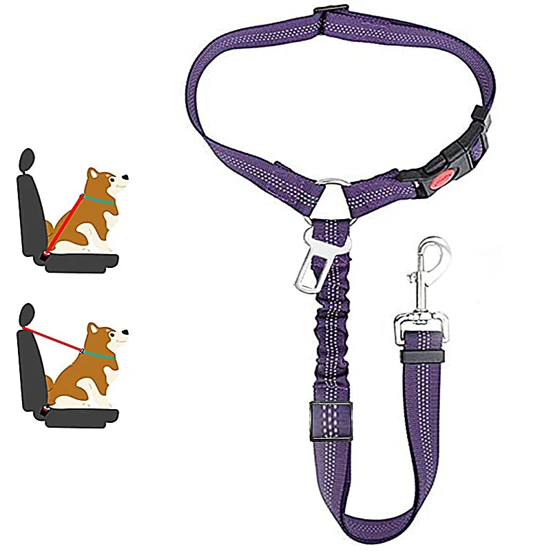 Adjustable Two-In-One Pet Car Safety Belt