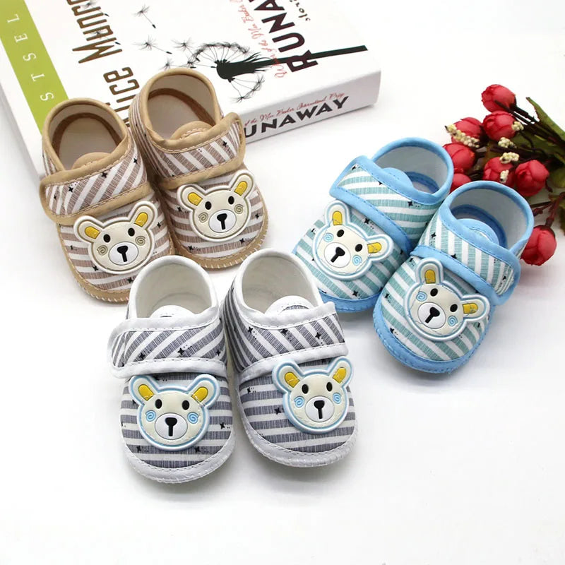 Baby Boys Cartoon Printing Soft Crib Shoes