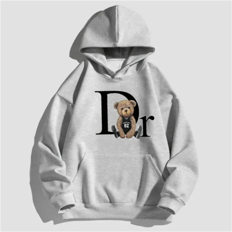 Bear Print Hoodie