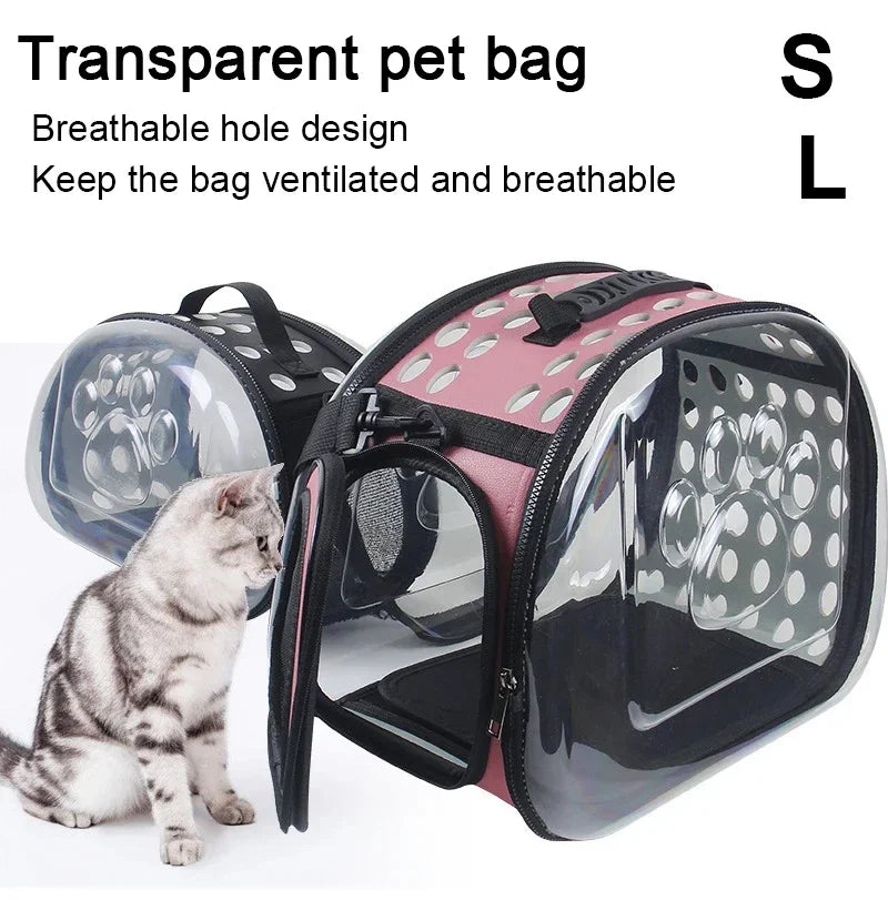Breathable Transparent Pet Shoulder Bag