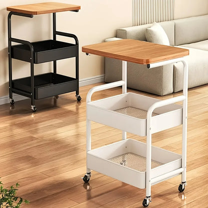Carbon Steel 3-Tier Rolling Cart