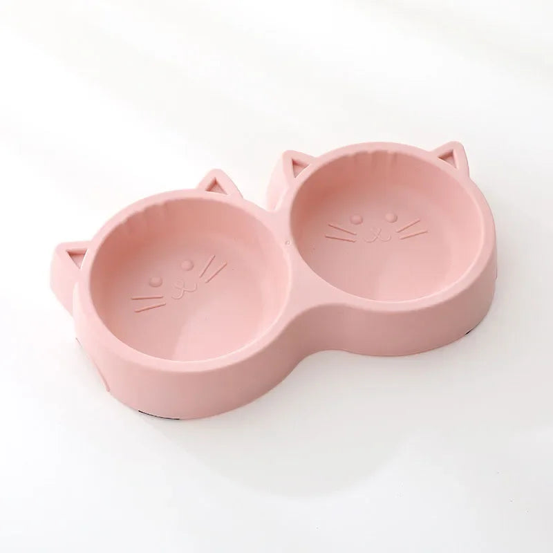 Cat Face Double Bowl