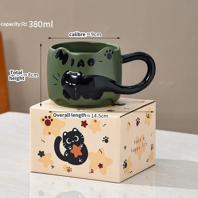 Cat Tea Cup - Ceramic Coffee Mug