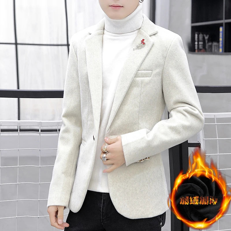 Comfortable Soft Winter Warm Men Slim Fit Blazer