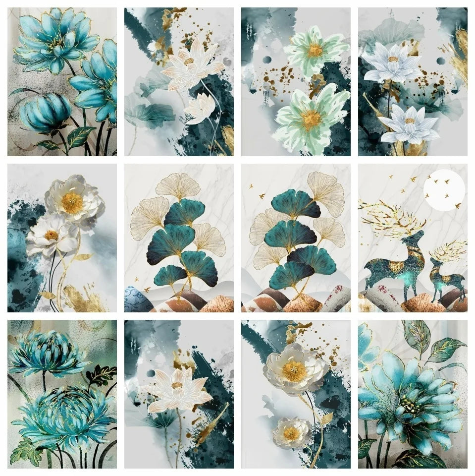 Diamond Embroidery Ginkgo Leaves Painting