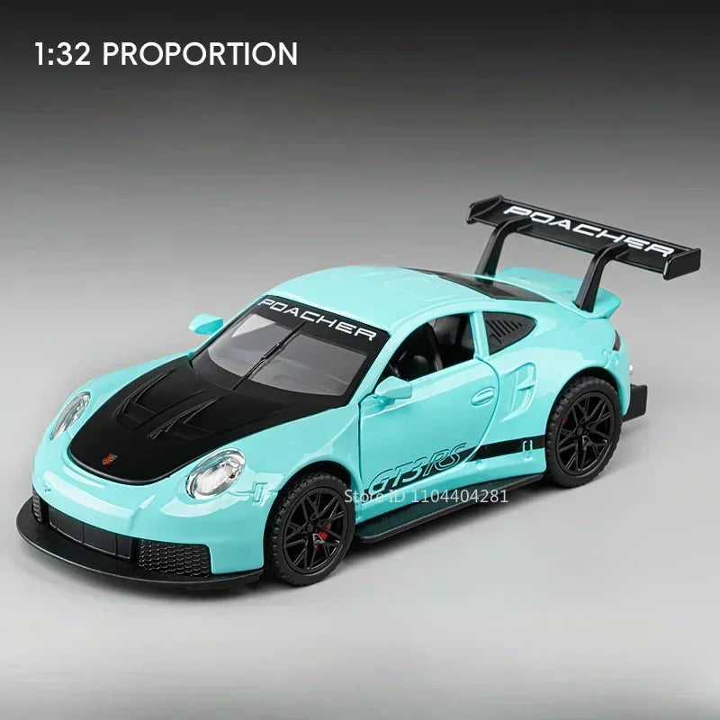 GT3RS Miniatur-Modellauto aus Metallguss mit Gummireifen 