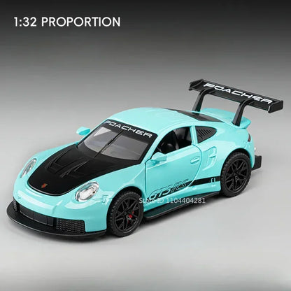 GT3RS Miniatur-Modellauto aus Metallguss mit Gummireifen 