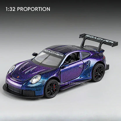 GT3RS Miniatur-Modellauto aus Metallguss mit Gummireifen 