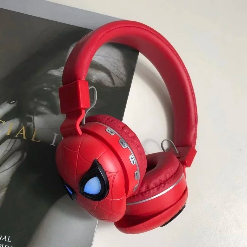 Foldable Bluetooth LED Light Spider Man Gaming Headset