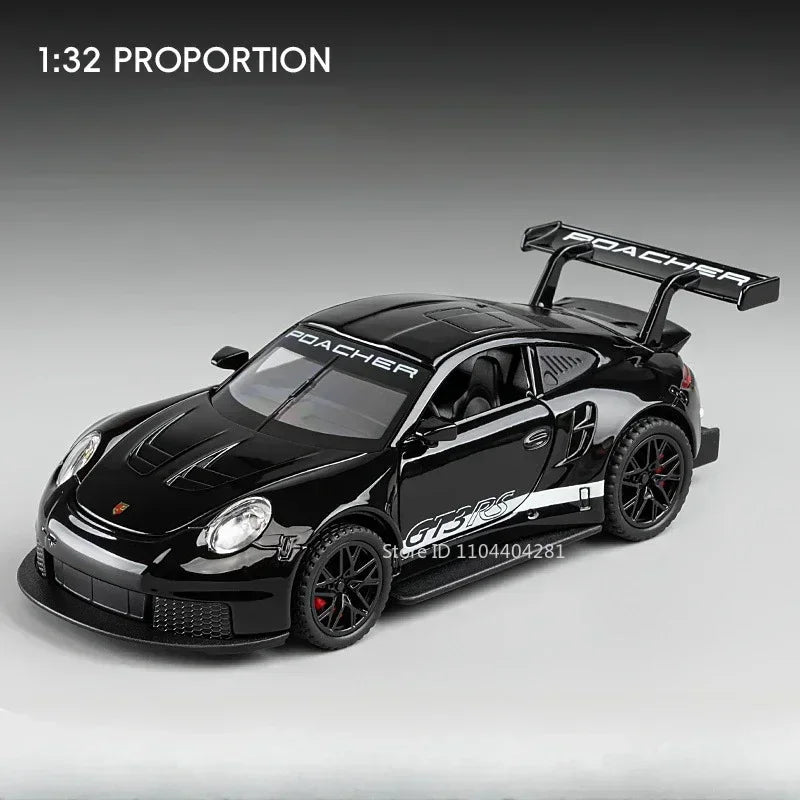 GT3RS Alloy Miniature Rubber Tires Diecast Model Car