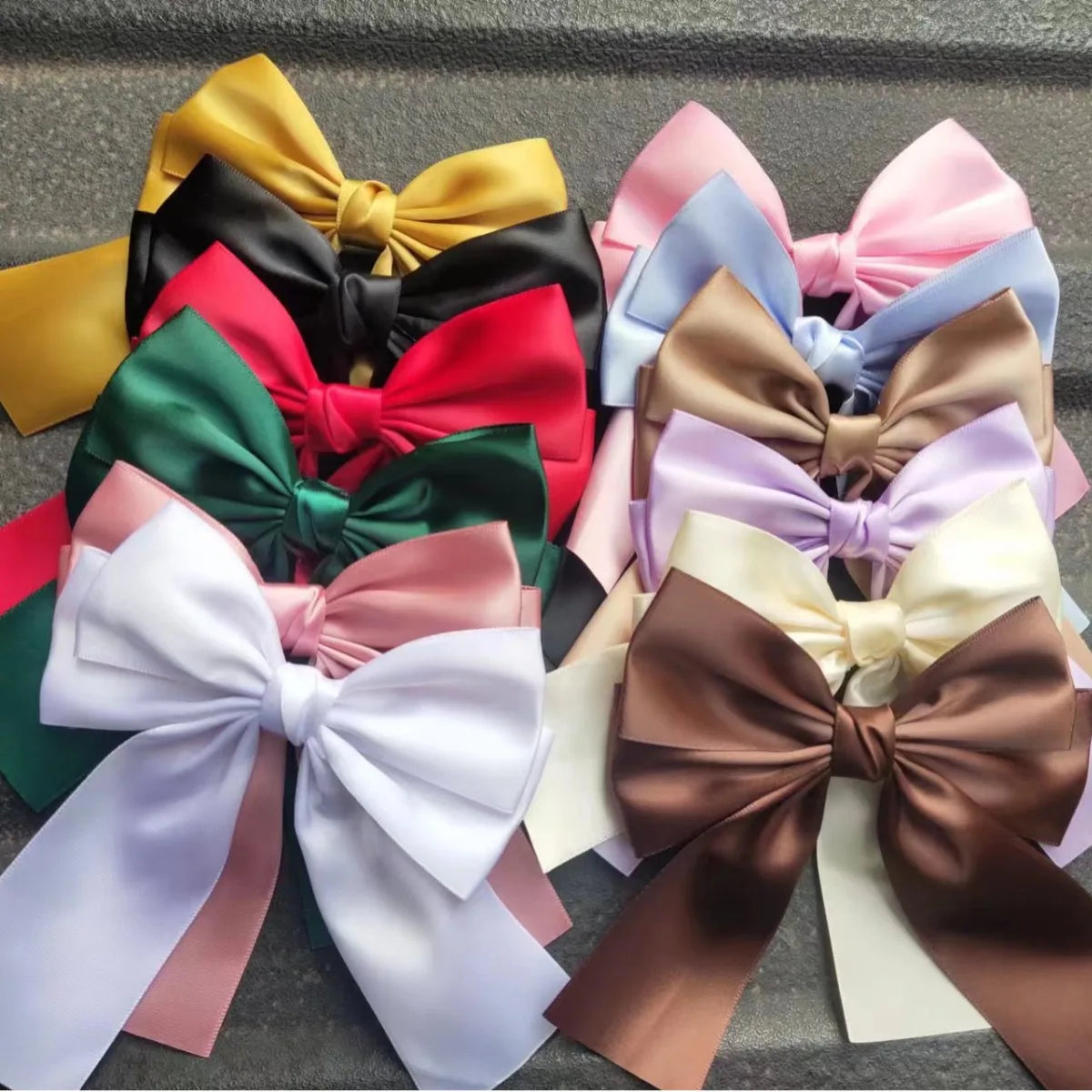 Girl's Lightweight Two-Layer Fabric Bow Hair Clip