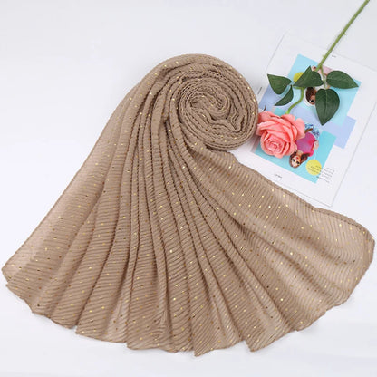 Women's Shimmer Muslim Glitter Ombre Hijab Scarf