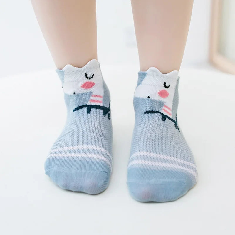5Pairs Infant Baby Socks 0-2Y Cotton Mesh
