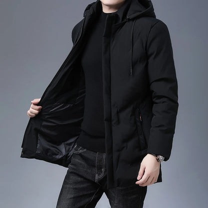 Hooded Casual Fashion Long Thicken Outwear Parkas Jacket