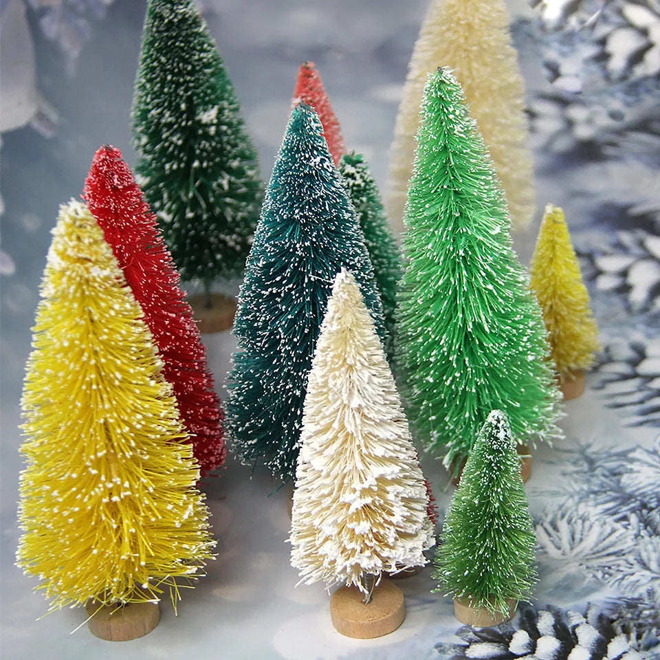 colorful mini christmas trees
