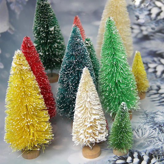 Colorful Mini Christmas Pine Trees