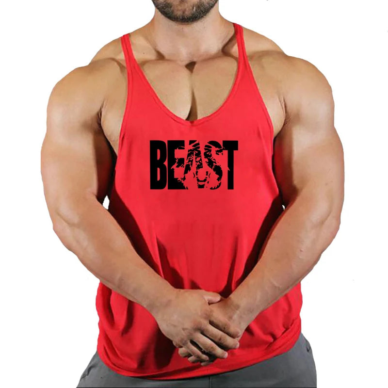 Men's Sleeveless Gym Stringer Tank Top