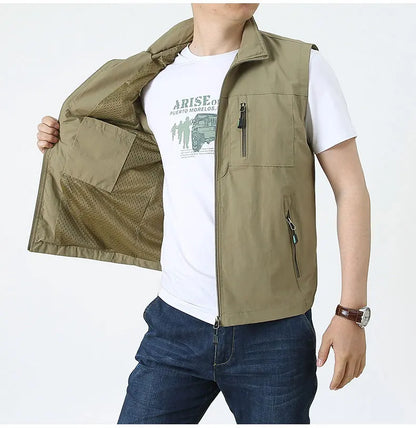 Men's Outdoor Summer Waistcoat - Man Hiking Fishing Sleeveless Jackets