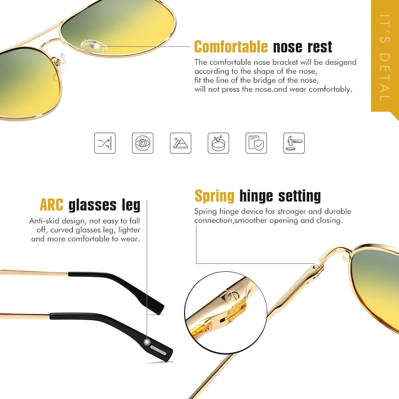 Unisex Polarized Photochromic Sunglasses