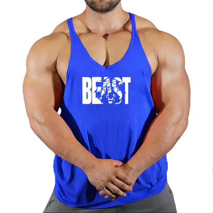 Ärmelloses Gym Stringer-Tanktop für Herren