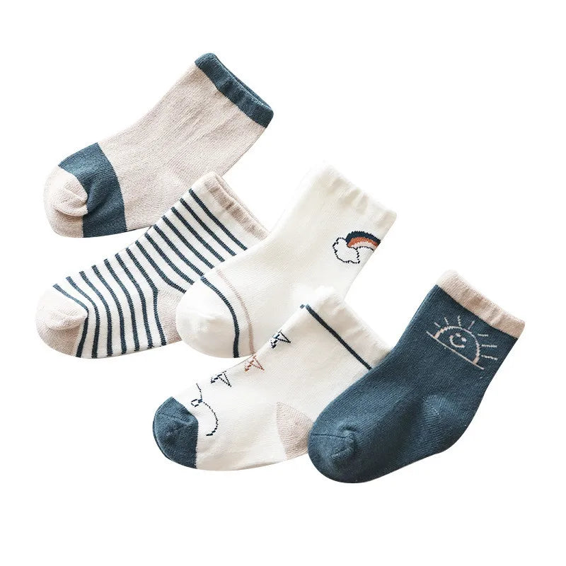 5 Paar Wintersocken aus Baumwolle für Babys