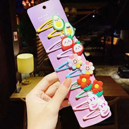 Ensemble de pinces à cheveux licorne pour filles, 10 pièces, crème glacée